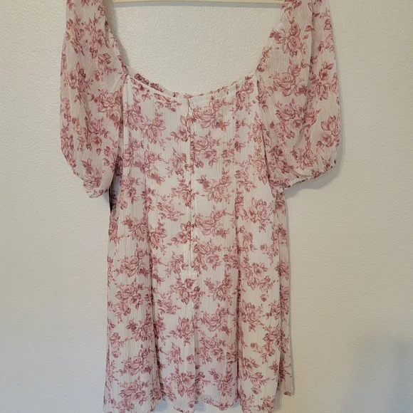 City Triangles White Floral Y2K Dress Sz L NWT - Picture 2 of 9